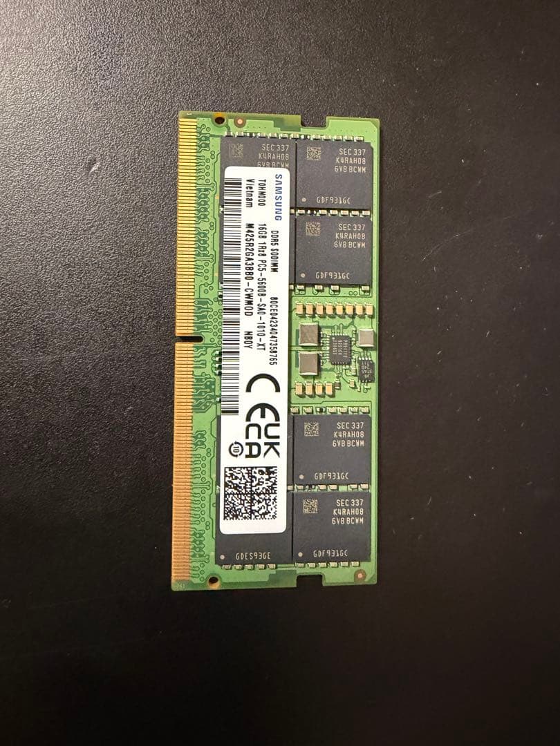 メモリー SAMSUNG DDR5 SODIMM 16GB PC5-5600 DRAM Samsung 32GB (2x16GB) DDR5 5600MHz PC5-44800 CL46 SODIMM 1Rx8