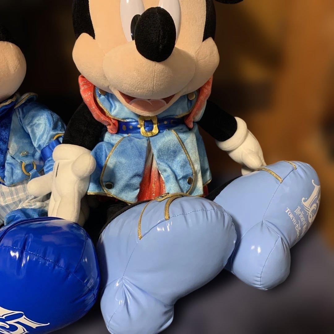 ディズニーシー15周年 ミッキーミニー特大ぬいぐるみ クリスタル