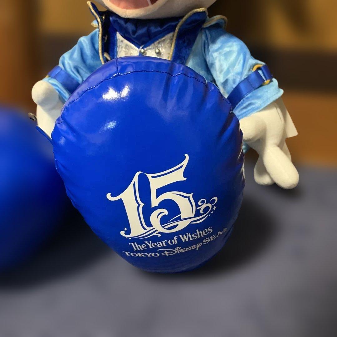 ディズニーシー15周年 ミッキーミニー特大ぬいぐるみ クリスタル