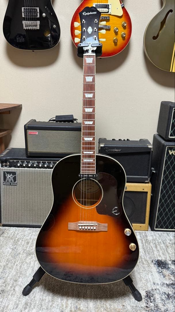 ギター Epiphone EJ-160E 2022 ELECTRIC ACOUSTIC Epiphone EJ-160E John Lennon Acoustic-Electric Vintage Sunburst