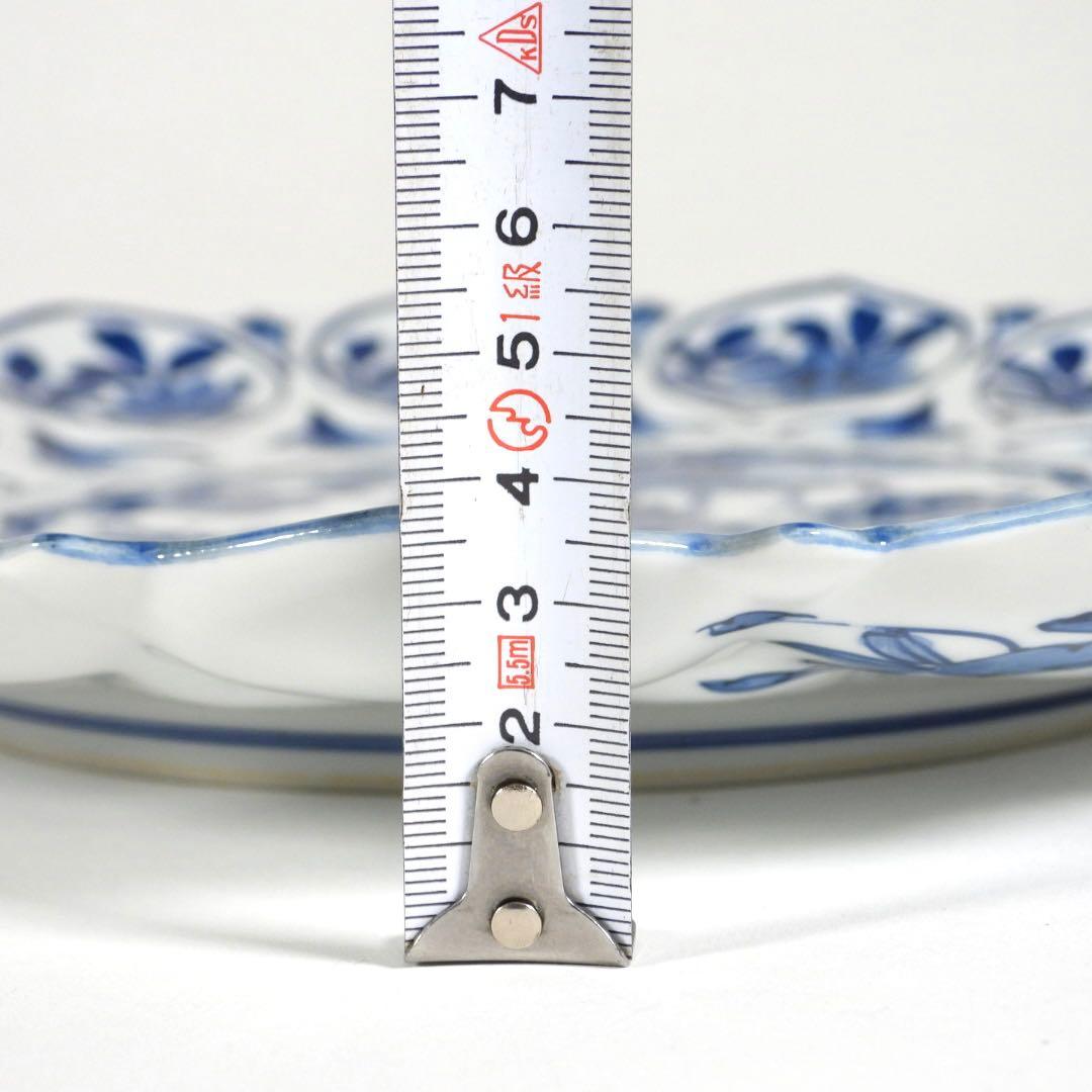 古伊万里の伝統 日本の銘窯 源右衛門作 染付輪花文 花型大皿 - メルカリ