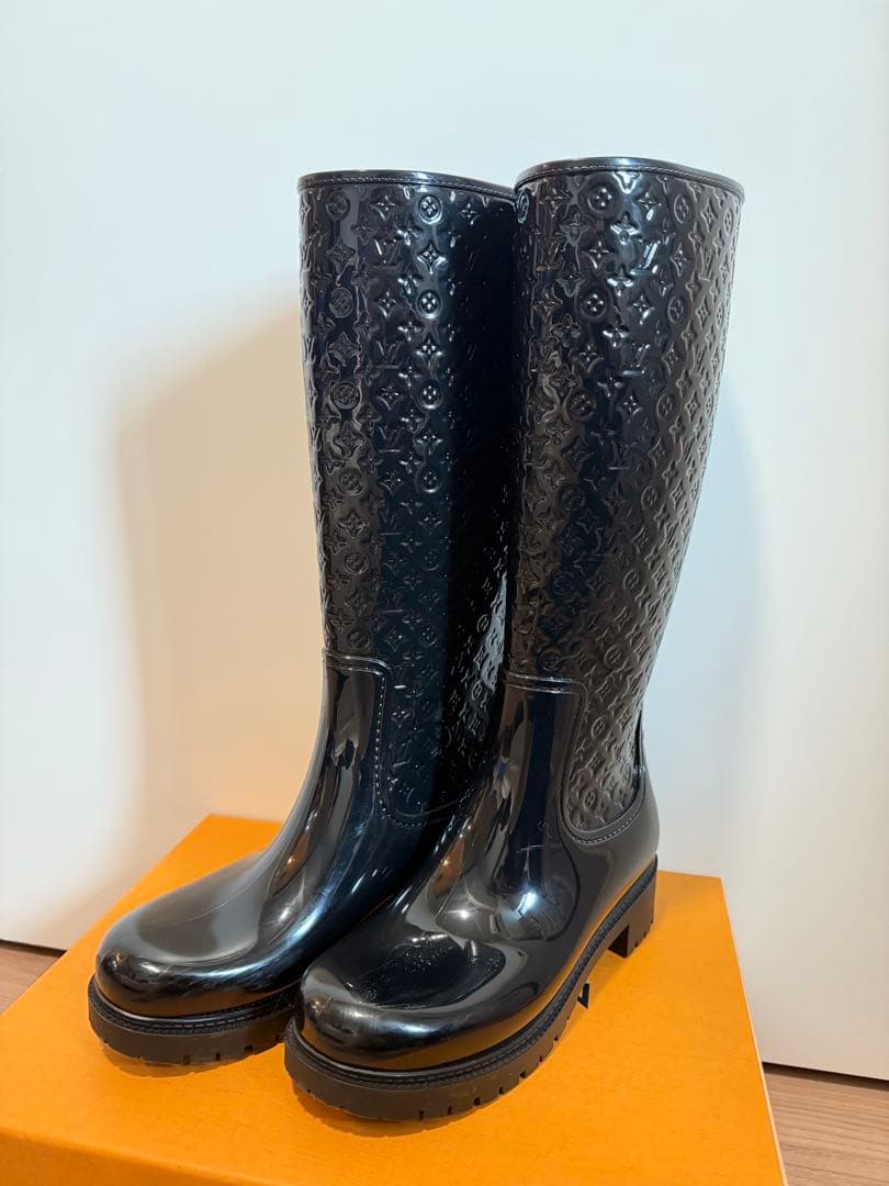 LOUIS VUITTON レインブーツ サイズ:37(23.5cm〜24cm)
