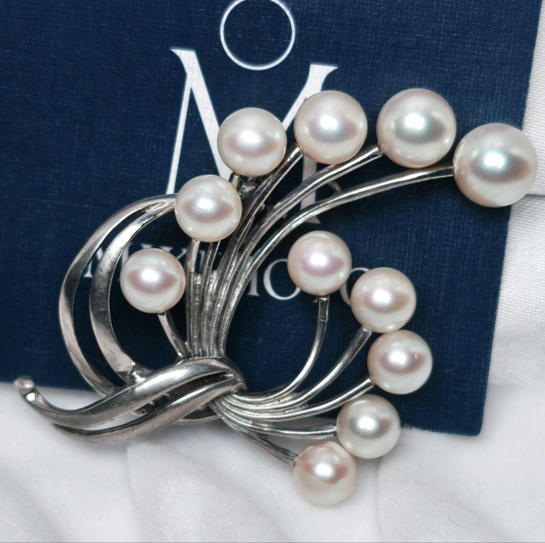 美品 最高級】ミキモト ブローチ パール 花束 11珠 皇室御用達 正規品