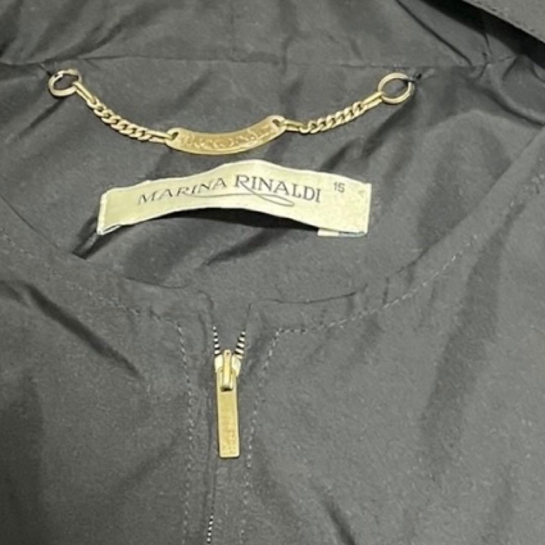 大きいサイズ 15号 マリナリナルディ 2XL 3L ロングコート 黒 美品