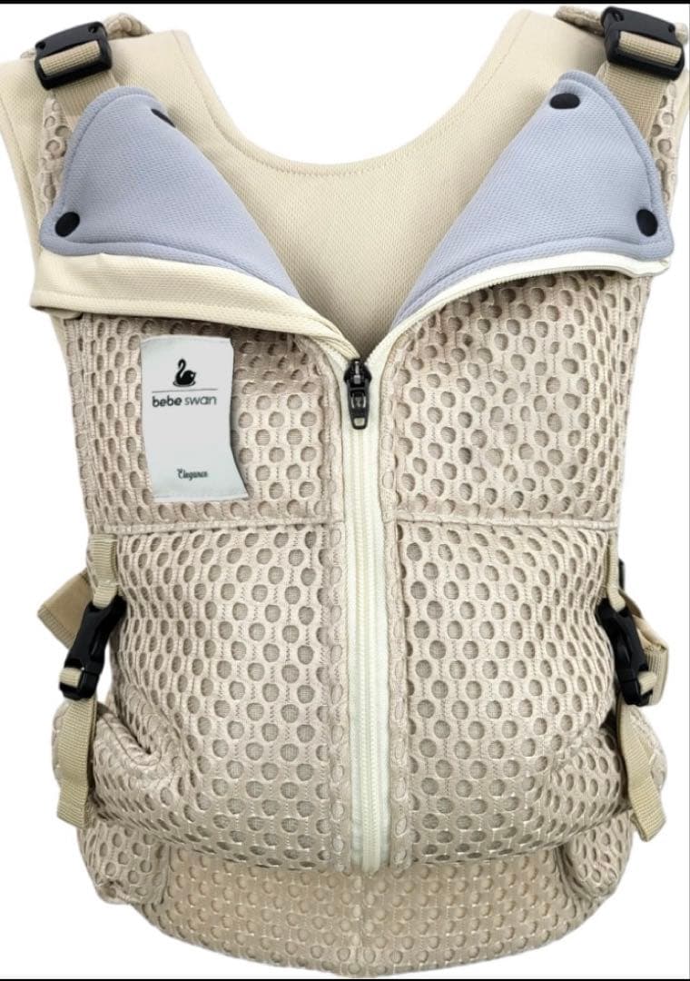 美品 べべスワン BTベスト 抱っこ紐 ベージュ - メルカリ