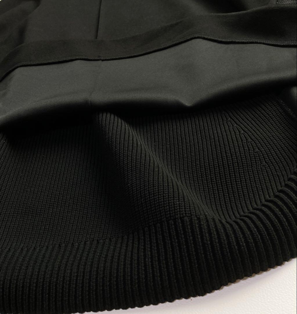 極美品 ビアズリー ニットコンビダンボールプルオーバー 24AW ブラック