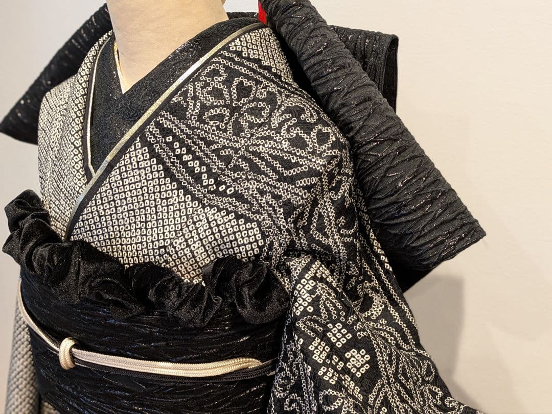 のん様 総絞り 振袖フルセット 身丈162裄67.5 黒 成人式 逸品 - メルカリ