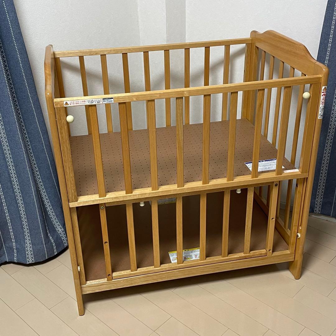 KATOJI ベビーベッド 木製 説明書付き カトージ（KATOJI） ベビーベッド 赤ちゃん ベビー ハイシートベッド