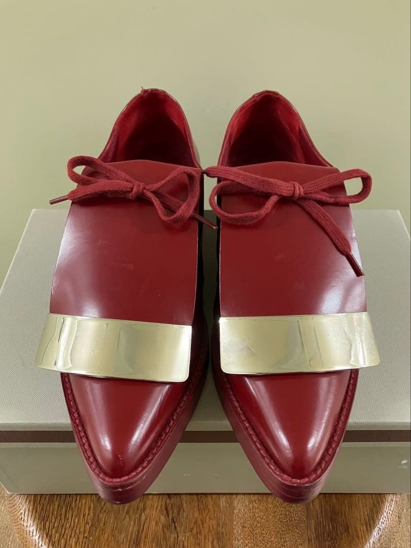 MARNI】RED メタルプレート キルトタン Oxford SHOES - メルカリ