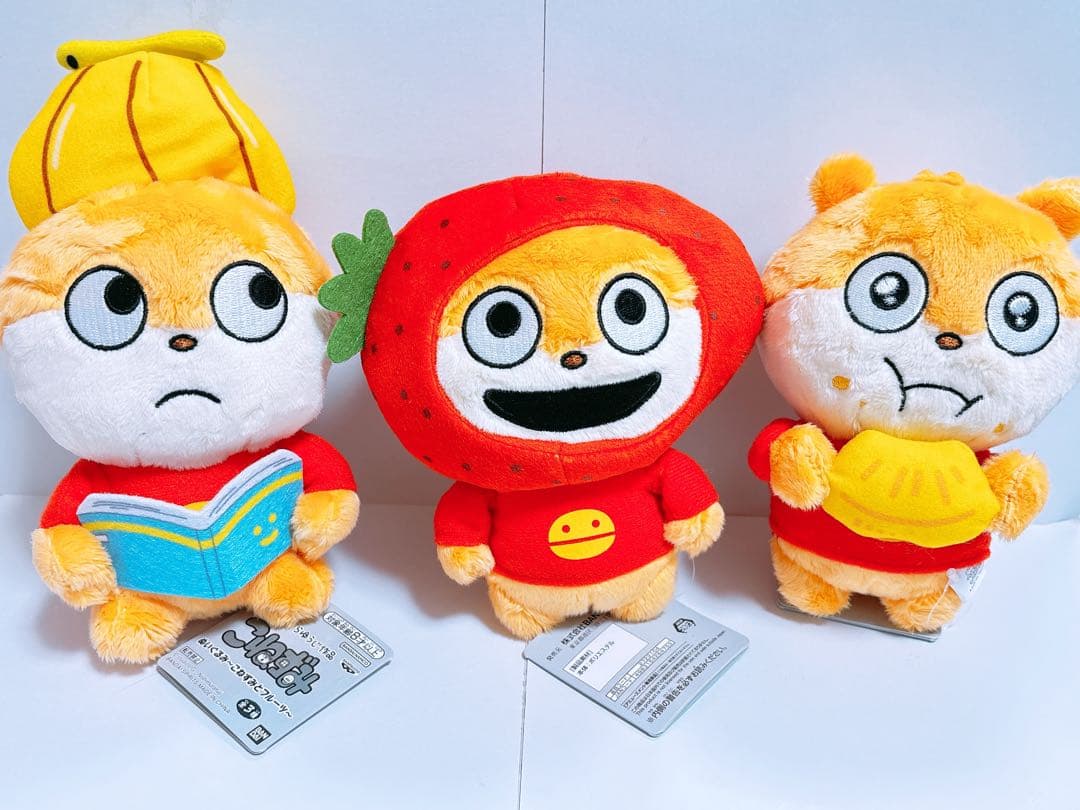 Nommi Nommi ぬいぐるみ 果物シリーズ 3点セット ぬいぐるみ 果物