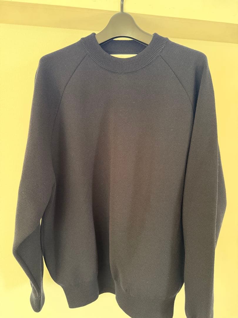 everyone milano rib knit crewsweaterNAVY - メルカリ