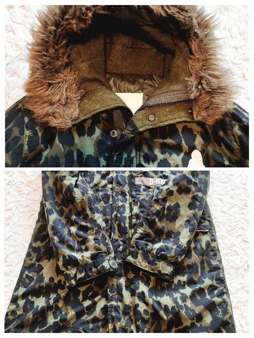 ヒステリックグラマー ダウン コート ファーフード カモフラ
