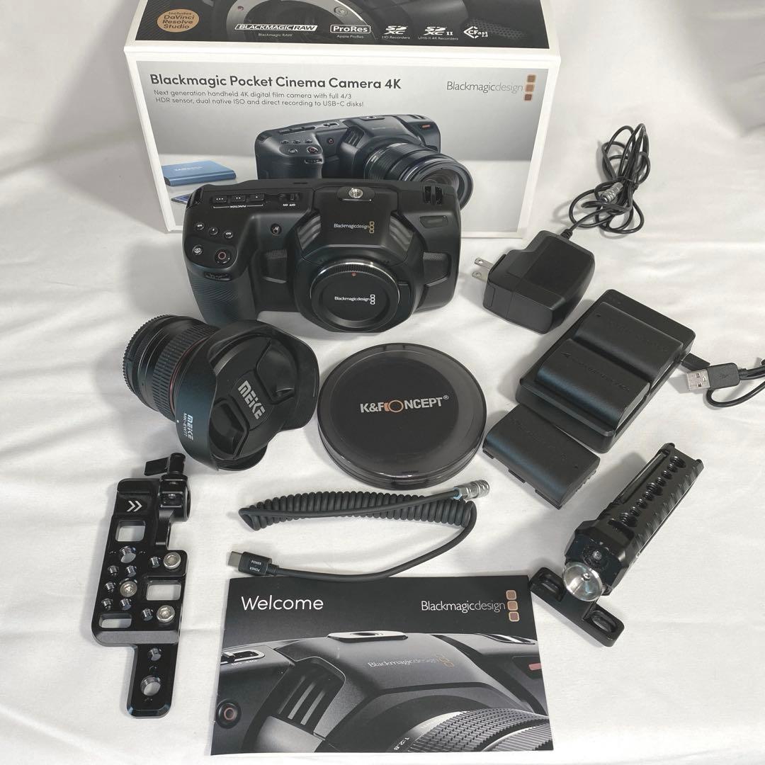 ⭐︎ 美品Blackmagic Pocket Cinema Camera 4K Blackmagic Design Pocket Cinema Camera 4K with LP-E6N Lithium-Ion
