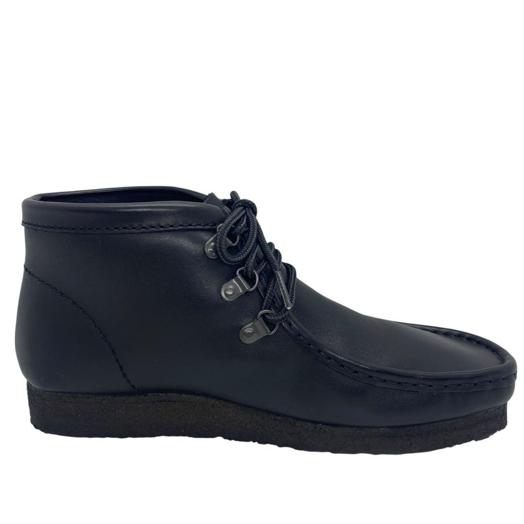 【美品】 Clarks クラークス　ワラビー 26.5cm モカシン 黒 レザー