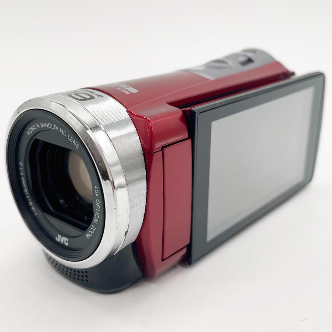 JVC KENWOOD ビデオカメラ EVERIO 32GB GZ-E765-R ハイブリッド手ブレ補正機能を搭載し、広角からズームまで安定した撮影