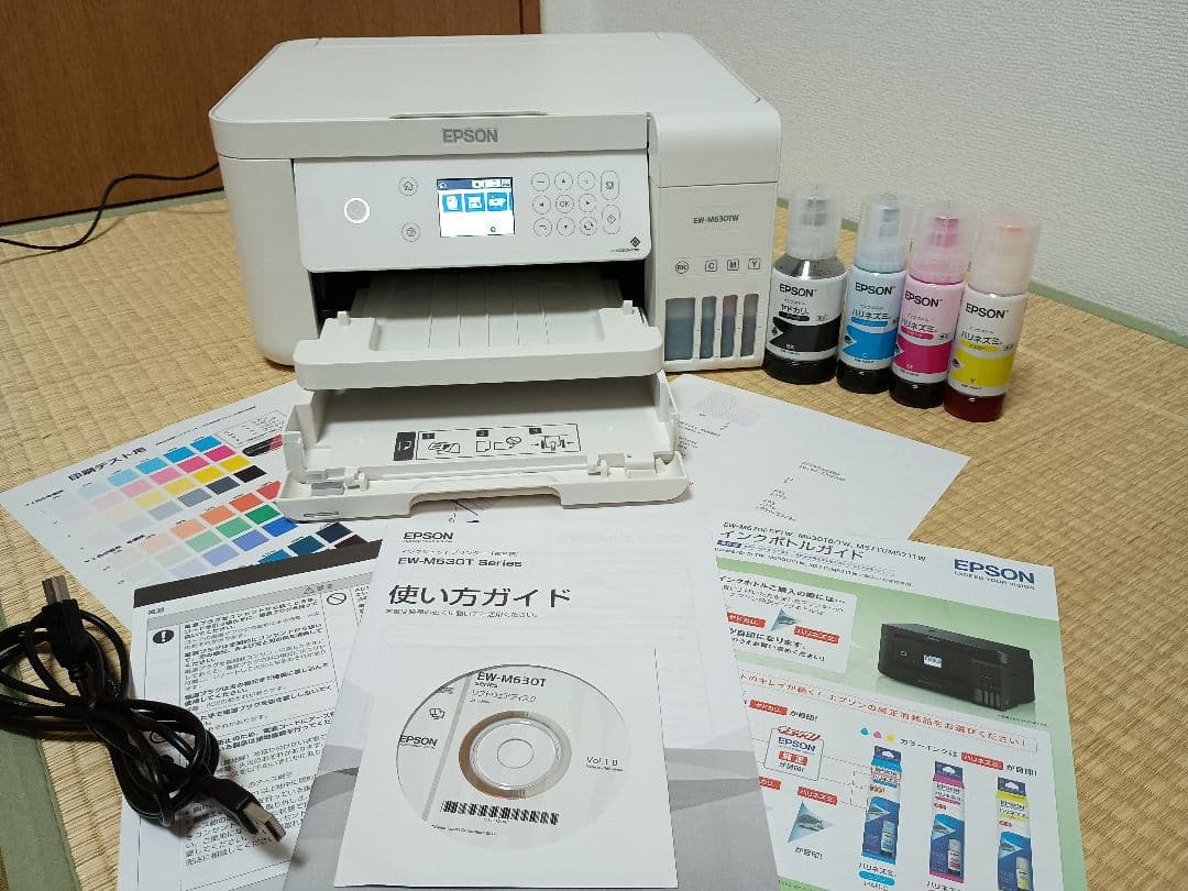 [79]【動作良好・約2400枚】エプソン　エコタンクEW-M630TW インクジェット複合機 エコタンク搭載モデル ホワイト EW-M630TW [L判