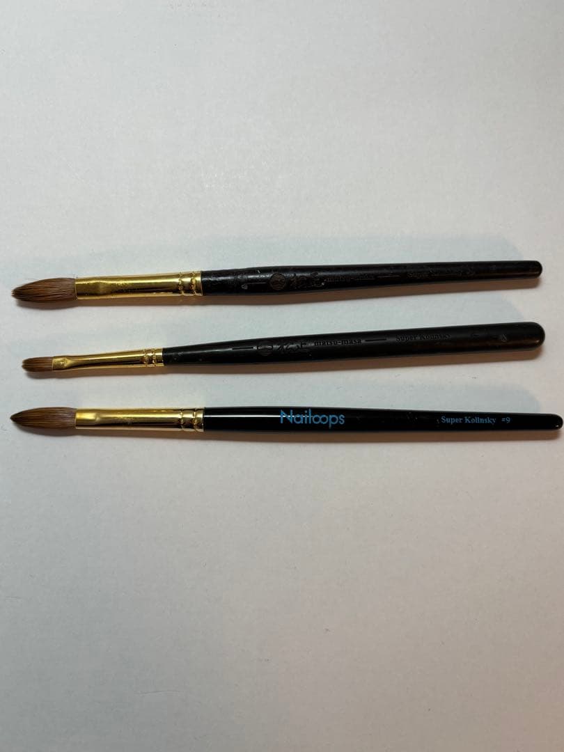 Nailoops スーパーコリンスキー アクリルブラシ　松正 ネイル検定 美品】Nailoops スーパーコリンスキー アクリルブラシ ネイリスト検定