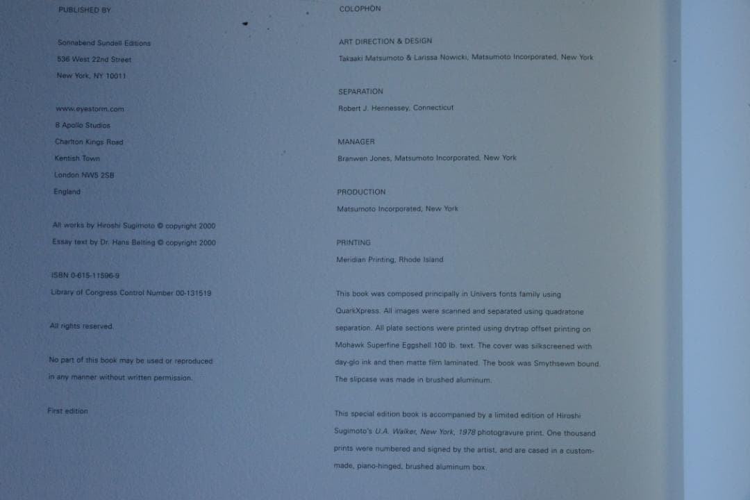 Theatres】杉本博司 アルミケース入り限定版大幅に再々値下げしました