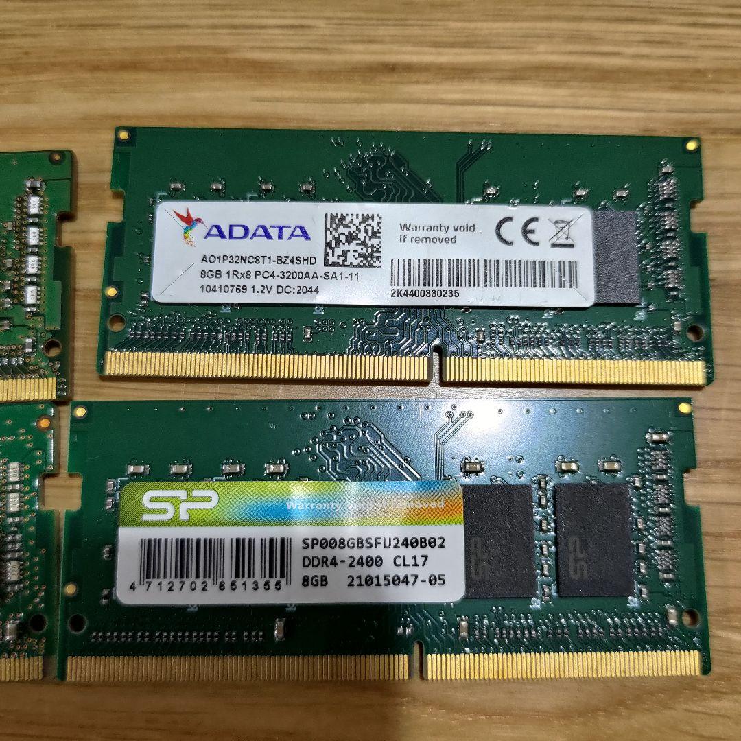 動作品】DDR4 8GB 16GB デスクトップ8枚 ノート用8枚