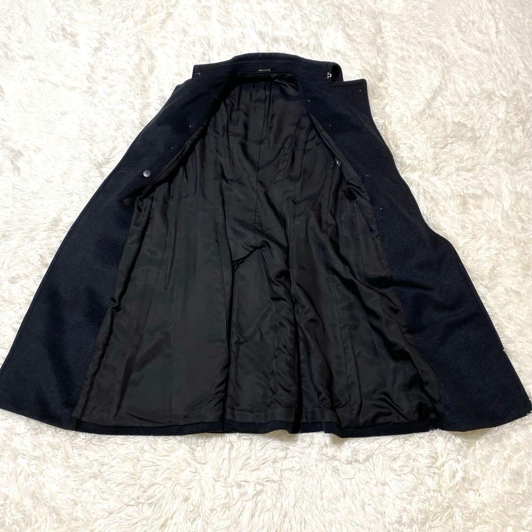 美品】 コムサデモード ナポレオンコート Aライン アンゴラ シルク