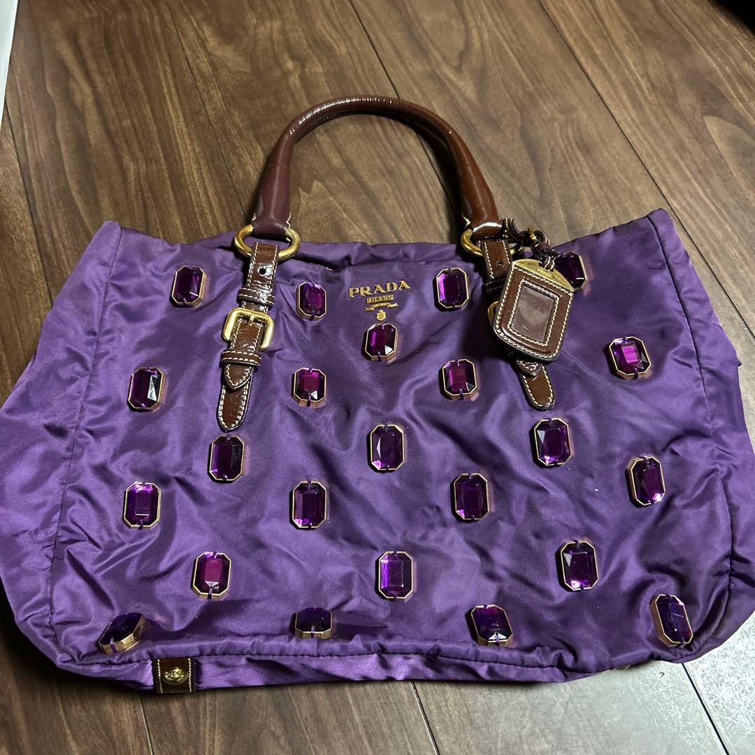 PRADA 紫 ナイロン バッグ PRADA（プラダ） バッグ レディース ブランド トートバッグ ナイロン