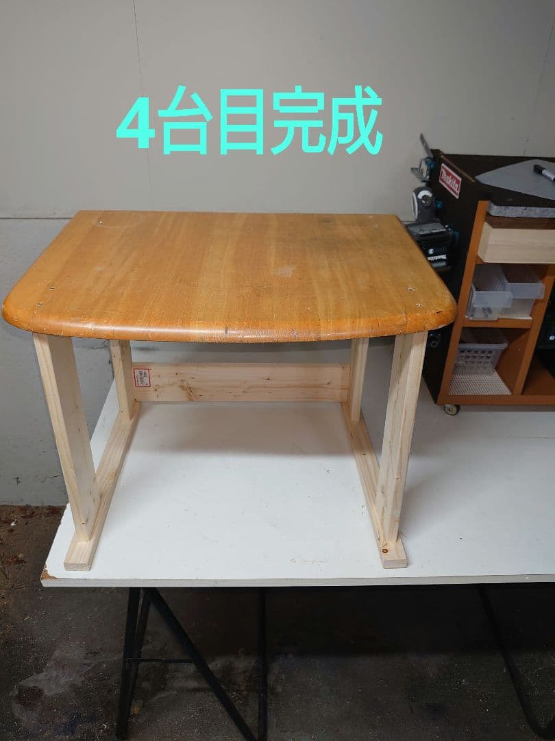 其の39】中古テーブルを加工するパチスロ実機を2台置く台（セパレート