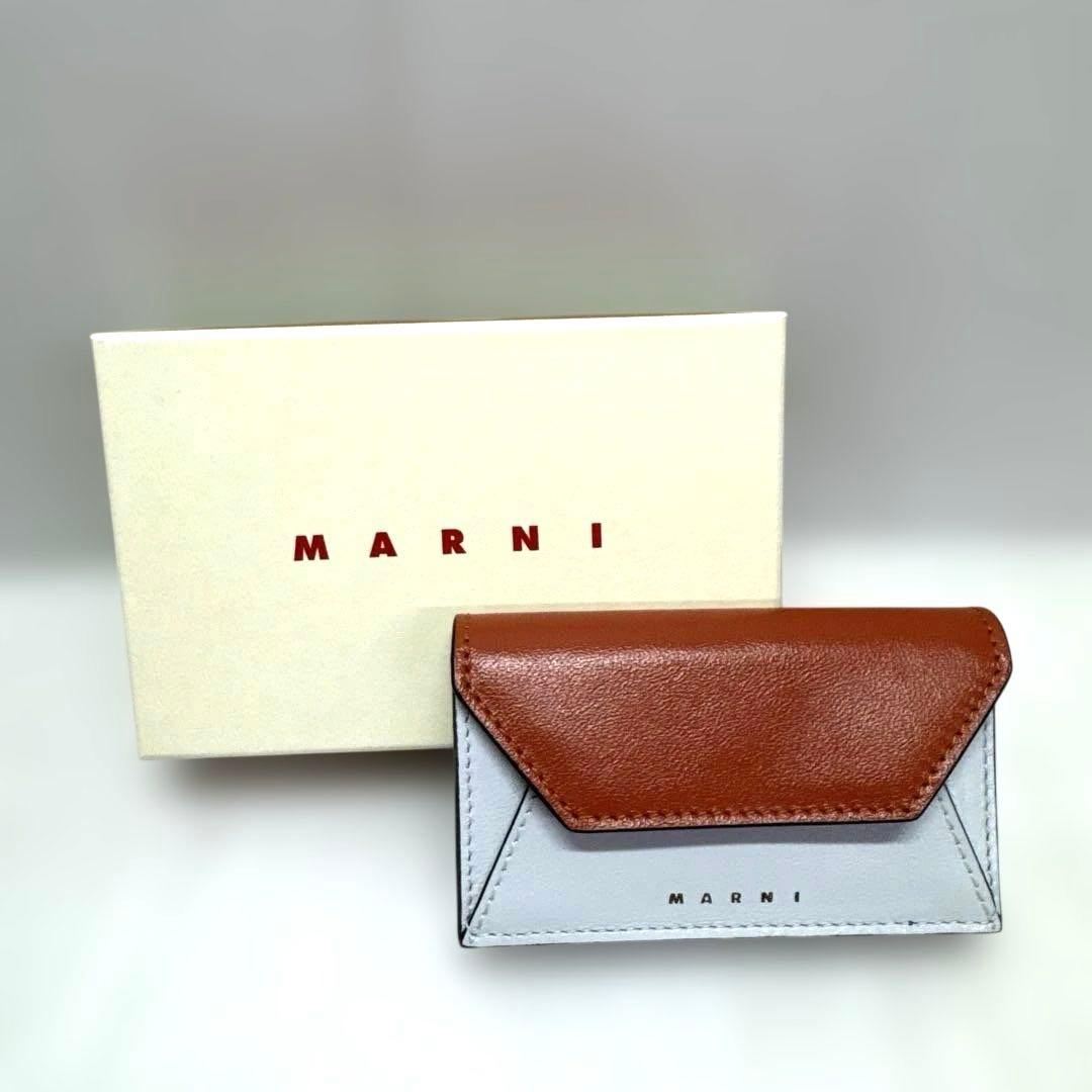 MARNI マルニ カードケース 名刺入れ バイカラー マルニ レザー バイカラーカードケース(名刺入れ） ピンク×白 MARNI