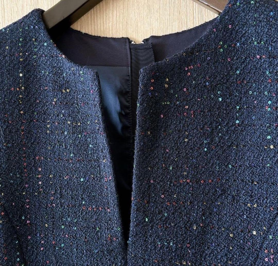 アナイ コズミックツイードジャンパースカート 濃紺 黒 36 - メルカリ