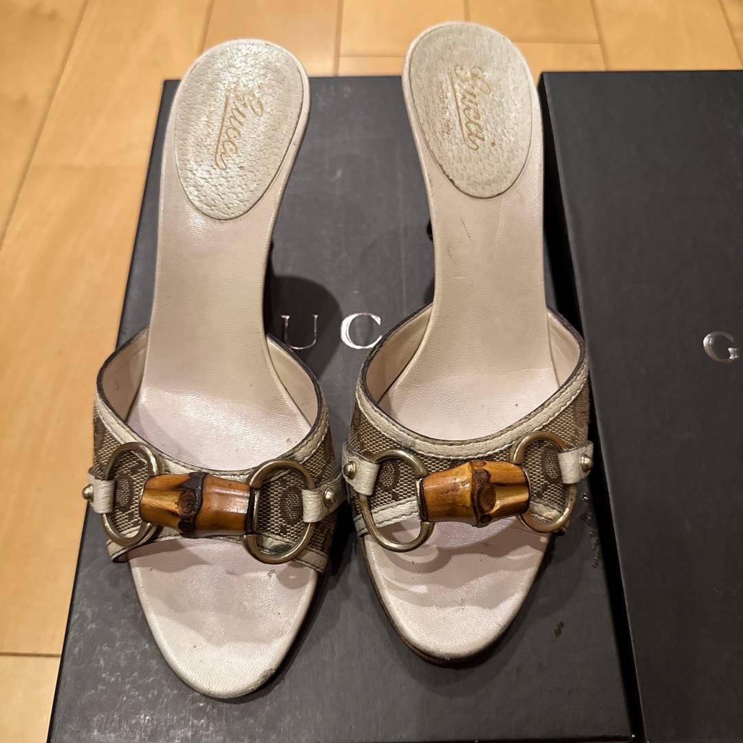 Gucci バンブー装飾 ハイヒールミュール　サイズ34.5 グッチ レディースパンプス/靴・ヒール・サンダル