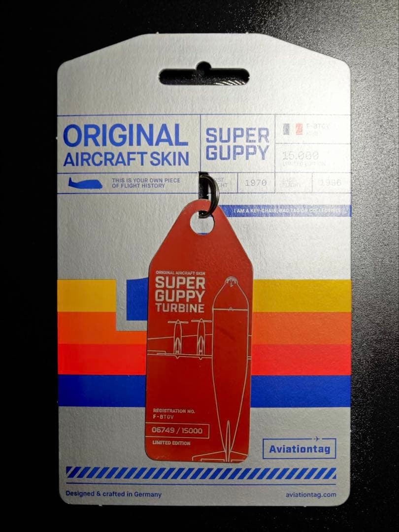 スーパーグッピー Aviationtag 朱色 250806_GUPPY_N447FT_Cardboard_