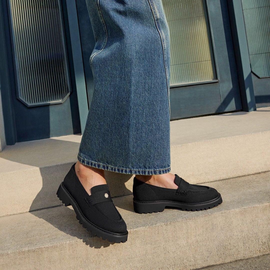 極美品✨VIVAIA アーモンドトゥ ペニー ブラック ローファー 24.5cm