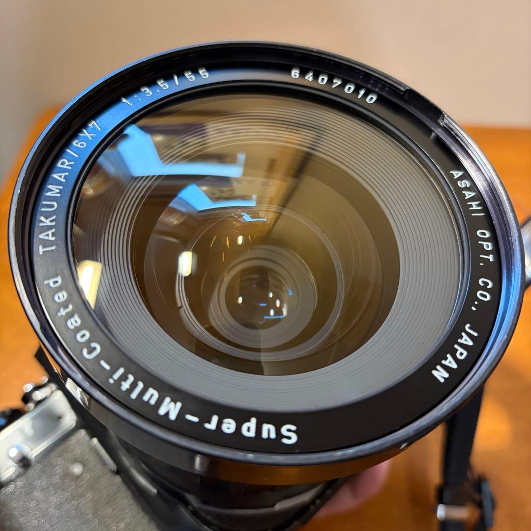 バケペンPENTAX67 TAKUMAR 55mm f3.5 木製グリップ付き - メルカリ