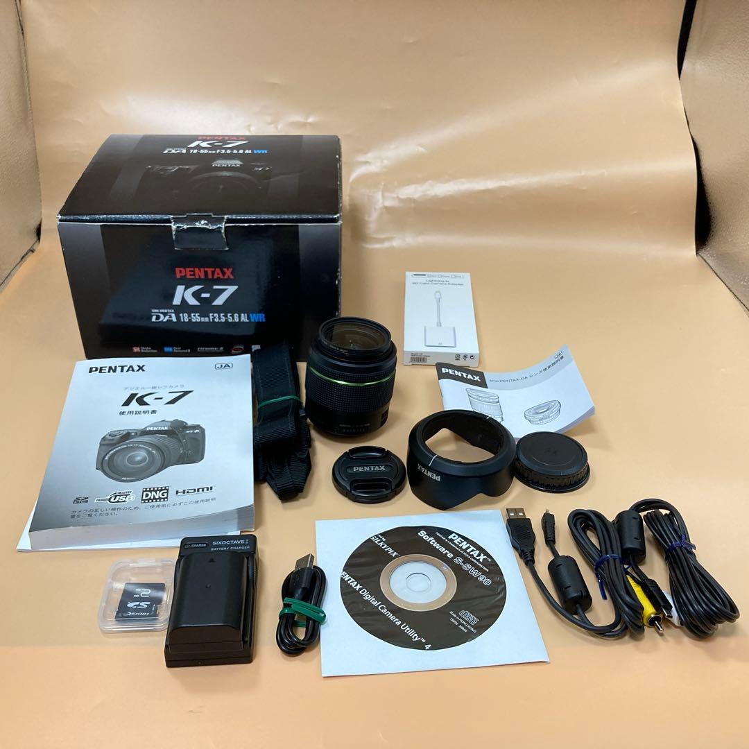 スマホ転送OKペンタックス K-x 一眼レフカメラ ホワイト SDカード付き