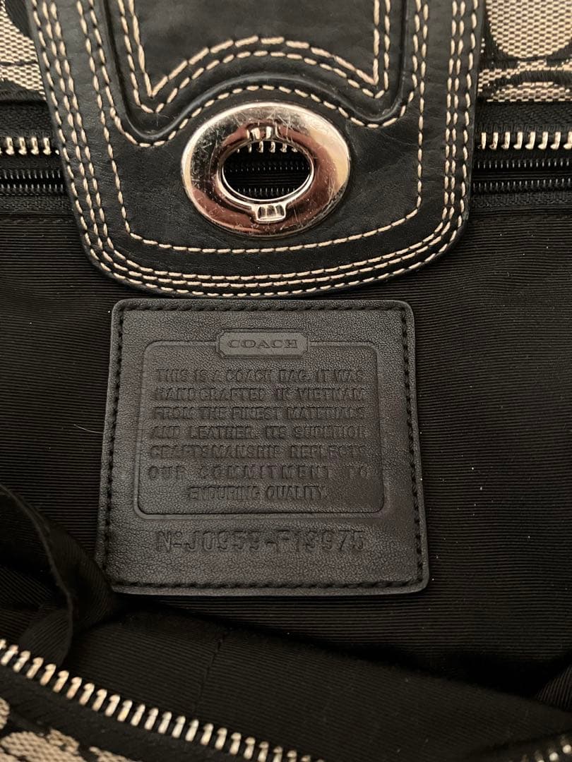 COACH コーチ ワンショルダーバッグ キャンバス F13975 ターンロック