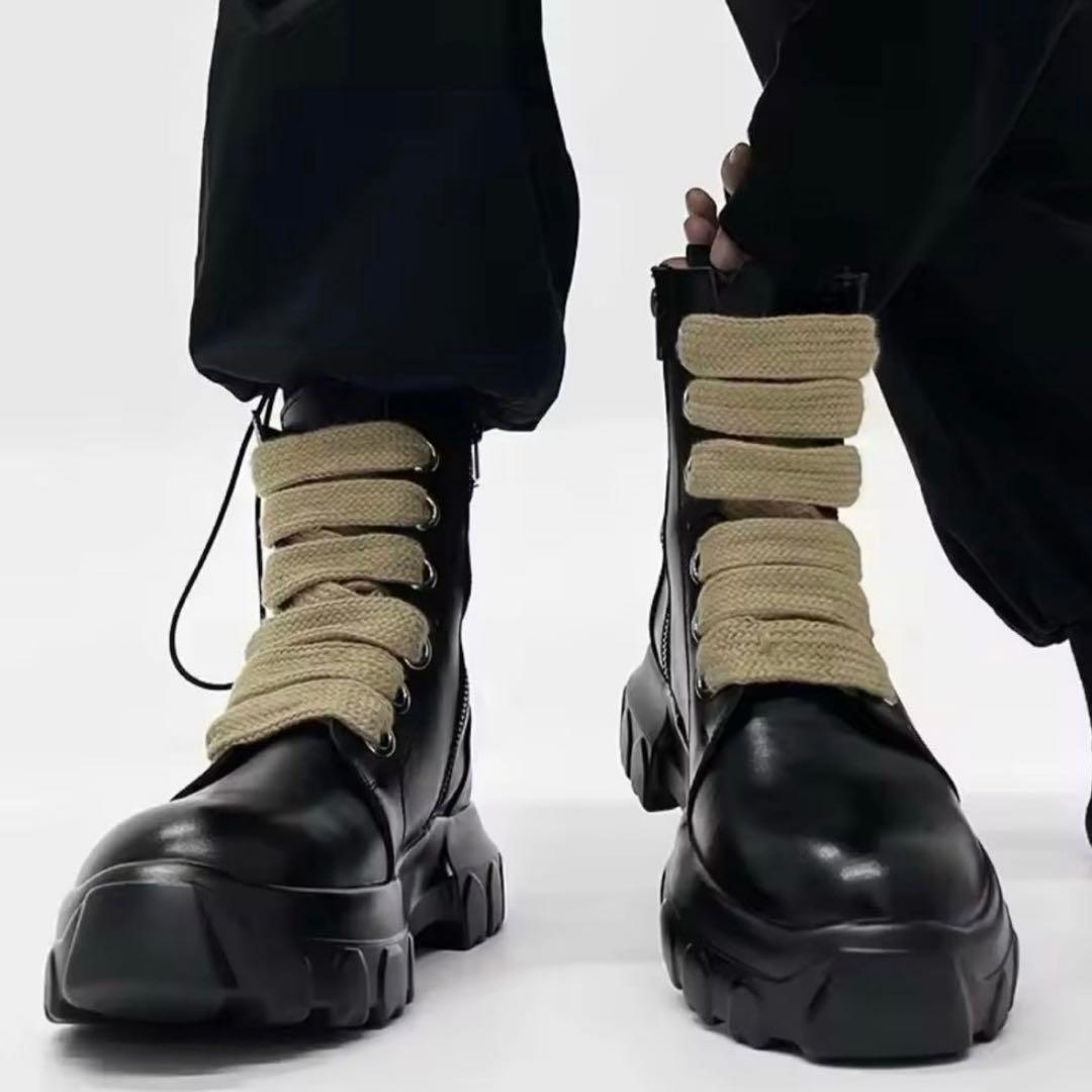 rickowens好き ハイカット ラモーンズ opium 厚底スニーカー - メルカリ