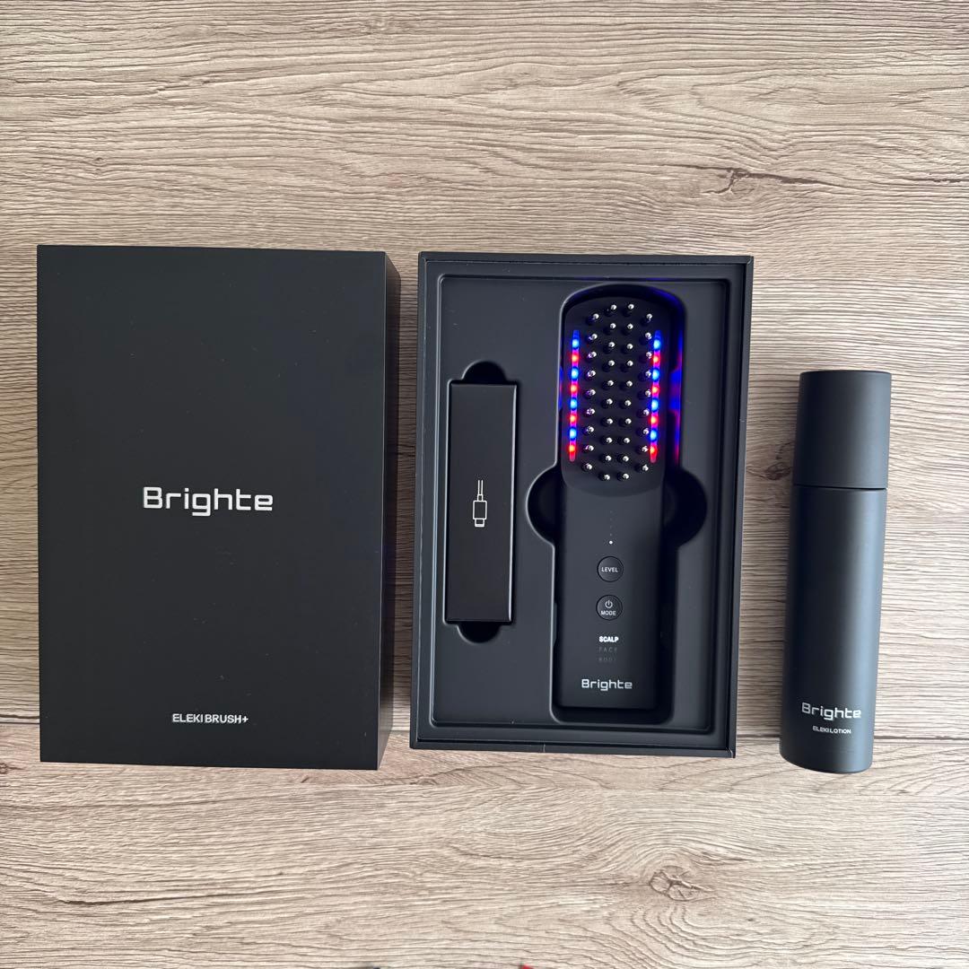 ELEKIBRUSH ブライト brighte エレキブラシ 美顔器 新型】Brighte ELEKI BRUSH PLUS エレキブラシ プラス 美顔器 頭皮ケア
