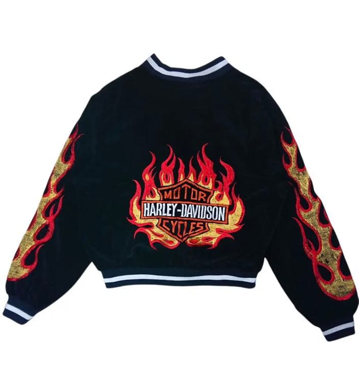Harley-Davidson 、ハーレーダビッドソンスカジャン 刺繍 - メルカリ
