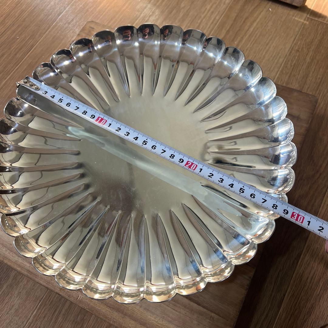 中村喜久雄 作 銀製皿 659g完全未使用品
