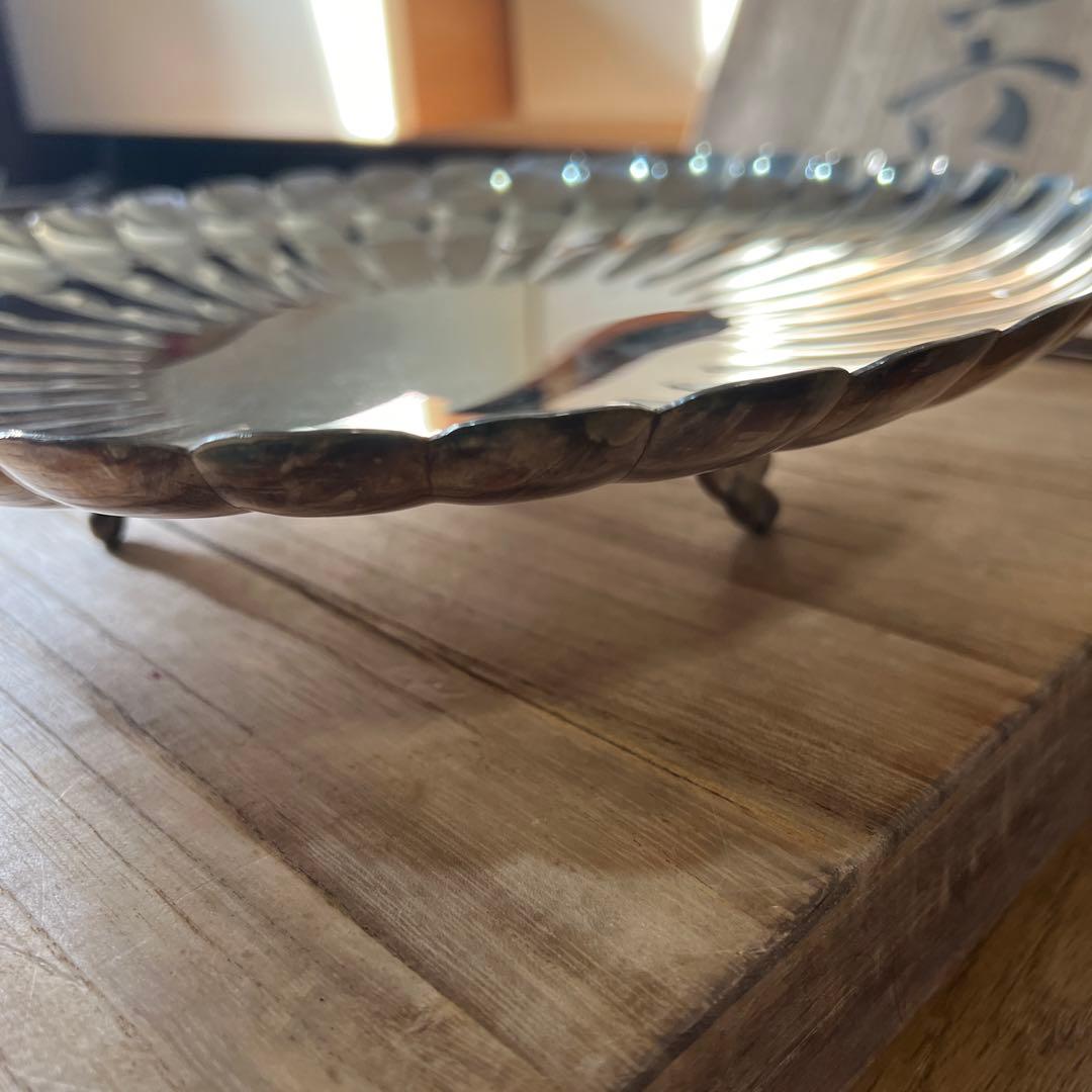 中村喜久雄 作 銀製皿 659g完全未使用品