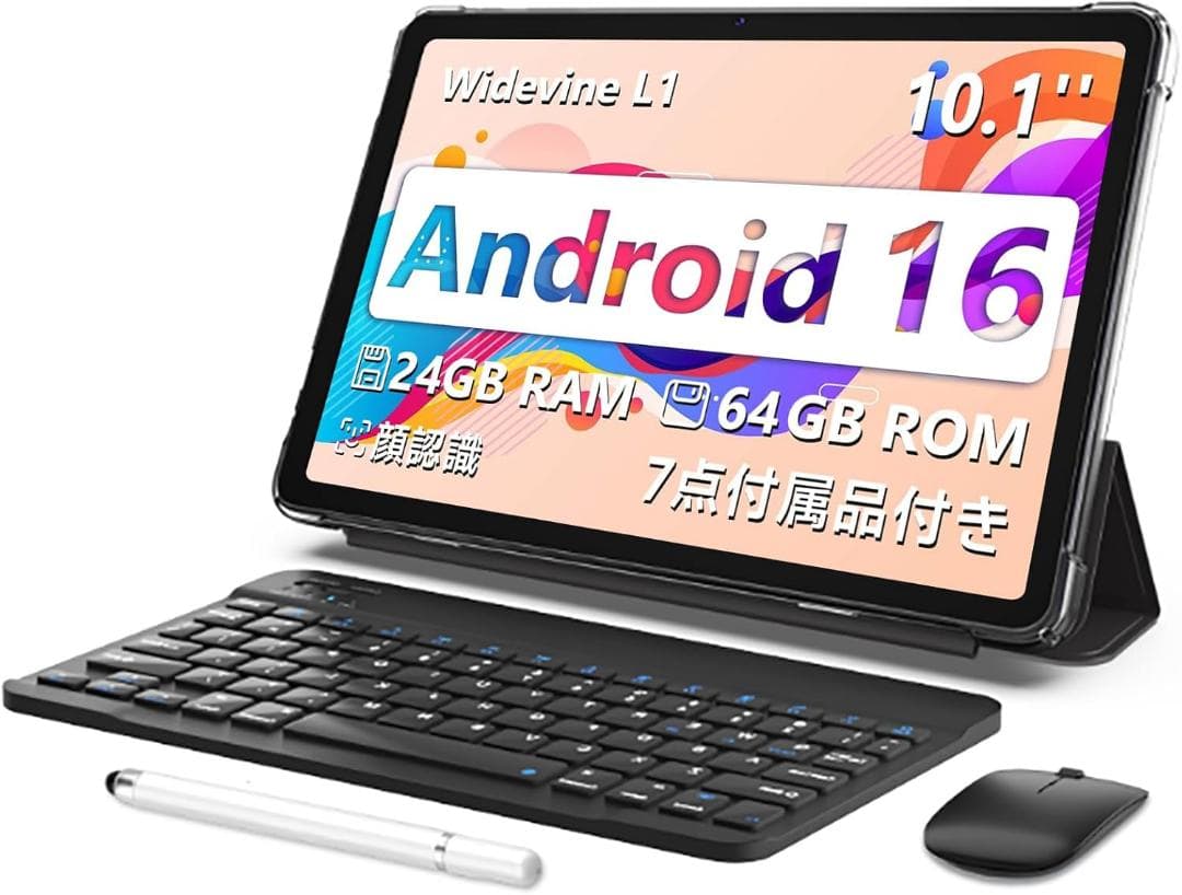 人気商品！android16 タブレット 10.1インチ Wi-Fiモデル Android16タブレット WiFiモデル 24GB+128GB+2TB拡張 Amazon.co.jp