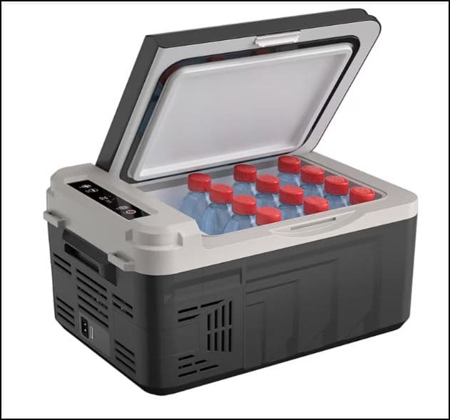 EUHOMY 車載冷蔵庫 コンプレッサー式 3WAY電源 ポータブル冷蔵庫