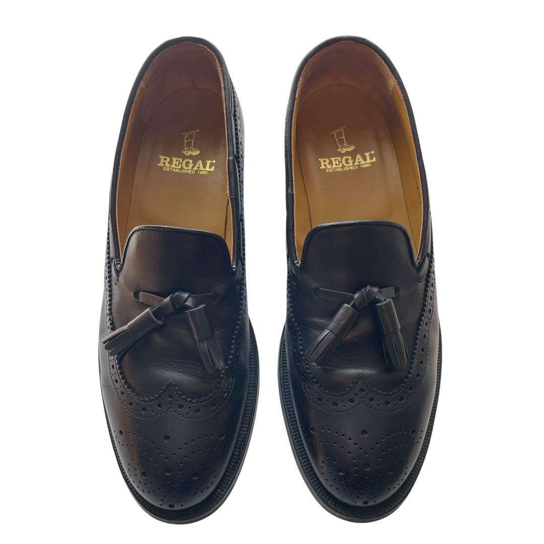 リーガル JE03 タッセルローファー ウィングチップ 25 黒 - メルカリ