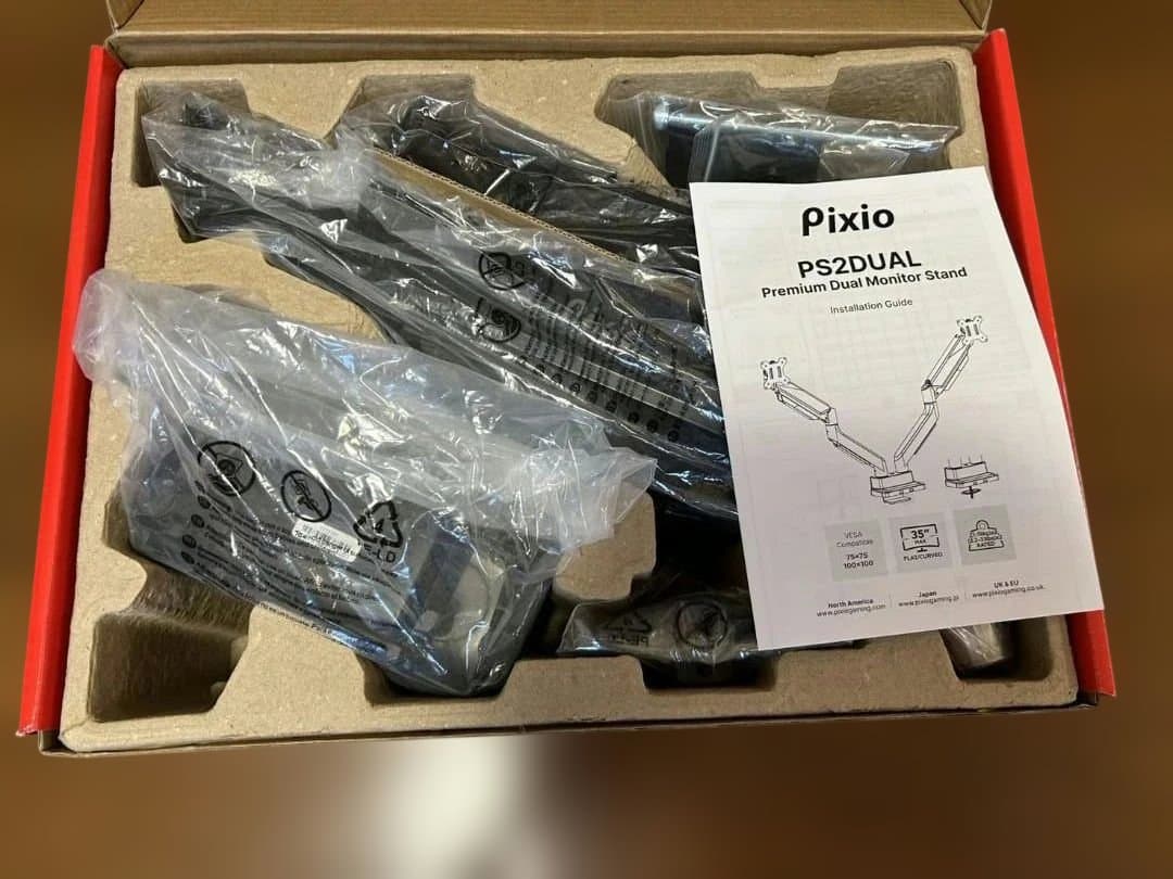 Pixio PS2DUAL モニターアーム Amazon.co.jp: Pixio PS2D モニターアーム デュアル 黒 ブラック 17-35