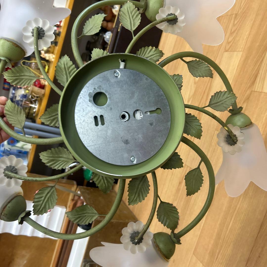 コイズミ イルムシャンデリア5灯 フラワーガラスシェードコイズミ