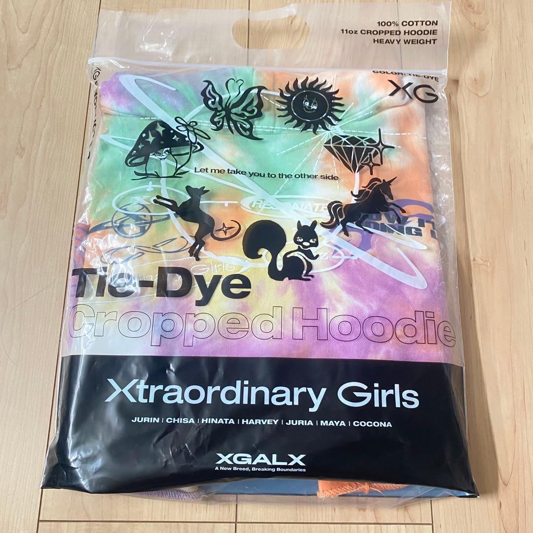 ミュージシャン XG Tie-Dye Cropped Hoodie M 未開封 ワールドツアー XG Tie-Dye Cropped Hoodie タイダイパーカー