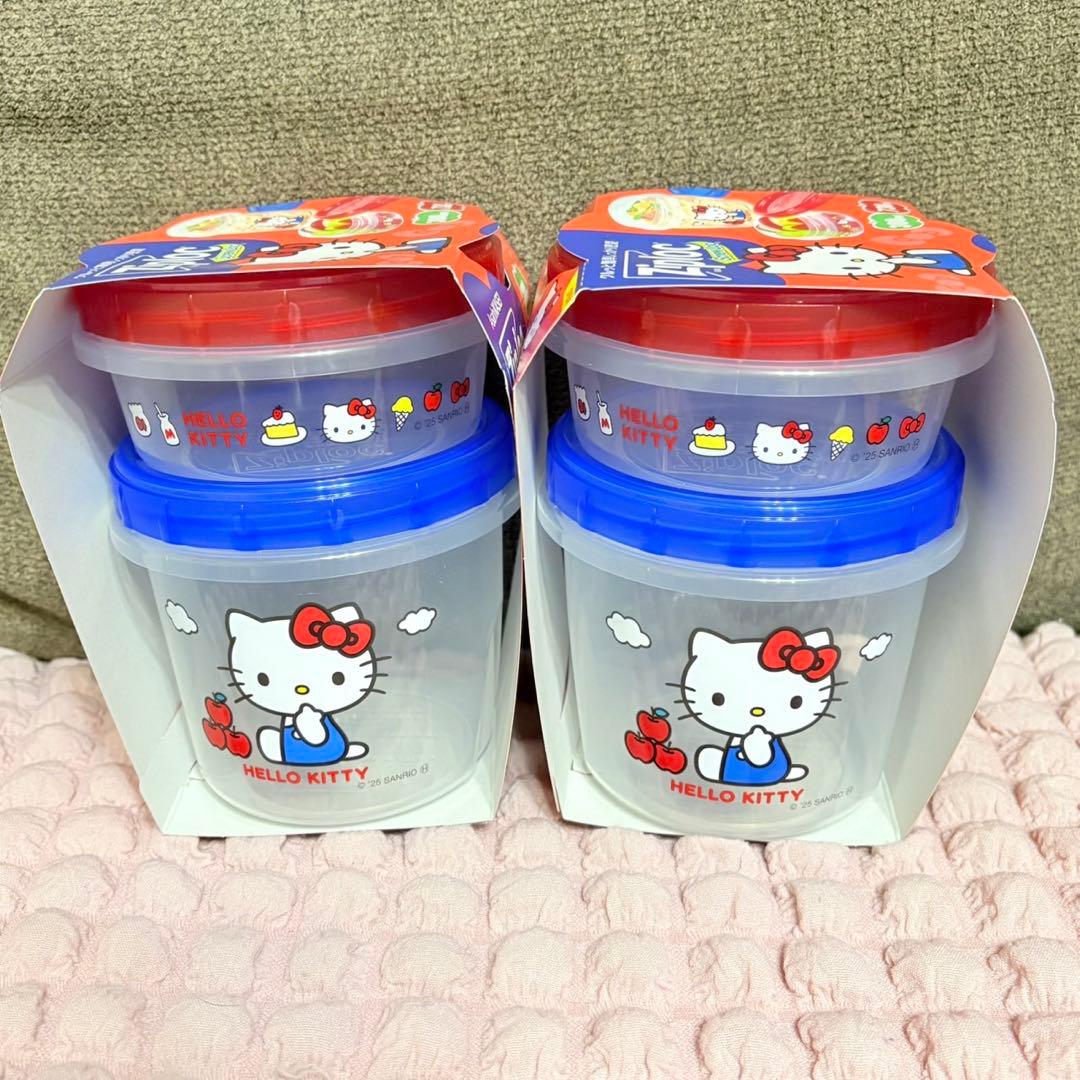 新品】Ziploc ハローキティ 保存容器 2個セット ジップロック - メルカリ