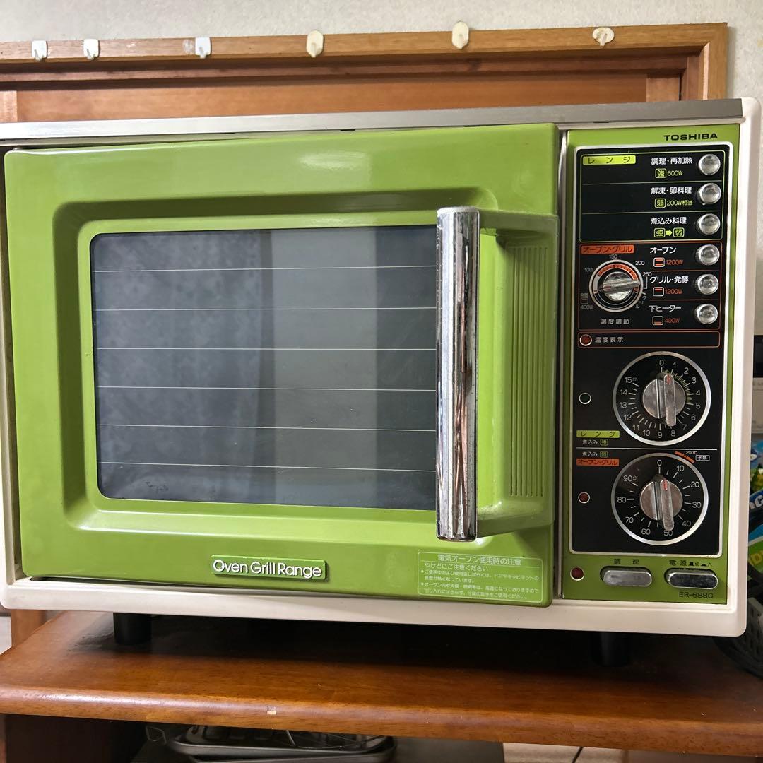 TOSHIBA オーブングリルレンジ ER688G 昭和レトロ - メルカリ