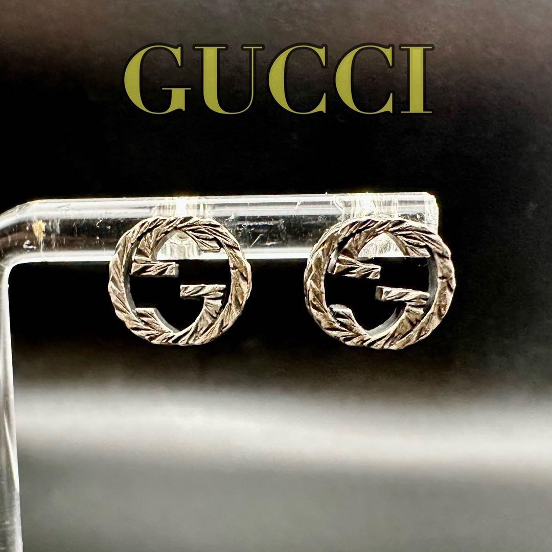 極美品✨　GUCCI　ピアス　アラベスク　インターロッキング　刻印　663 極美品✨ GUCCI グッチ ピアス アラベスク インターロッキング 1752