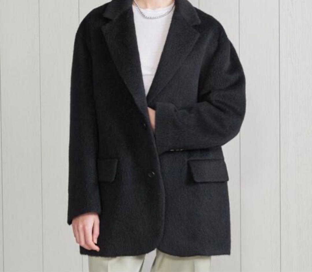 H〉モヘヤウールシャギージャケットコート - メルカリ