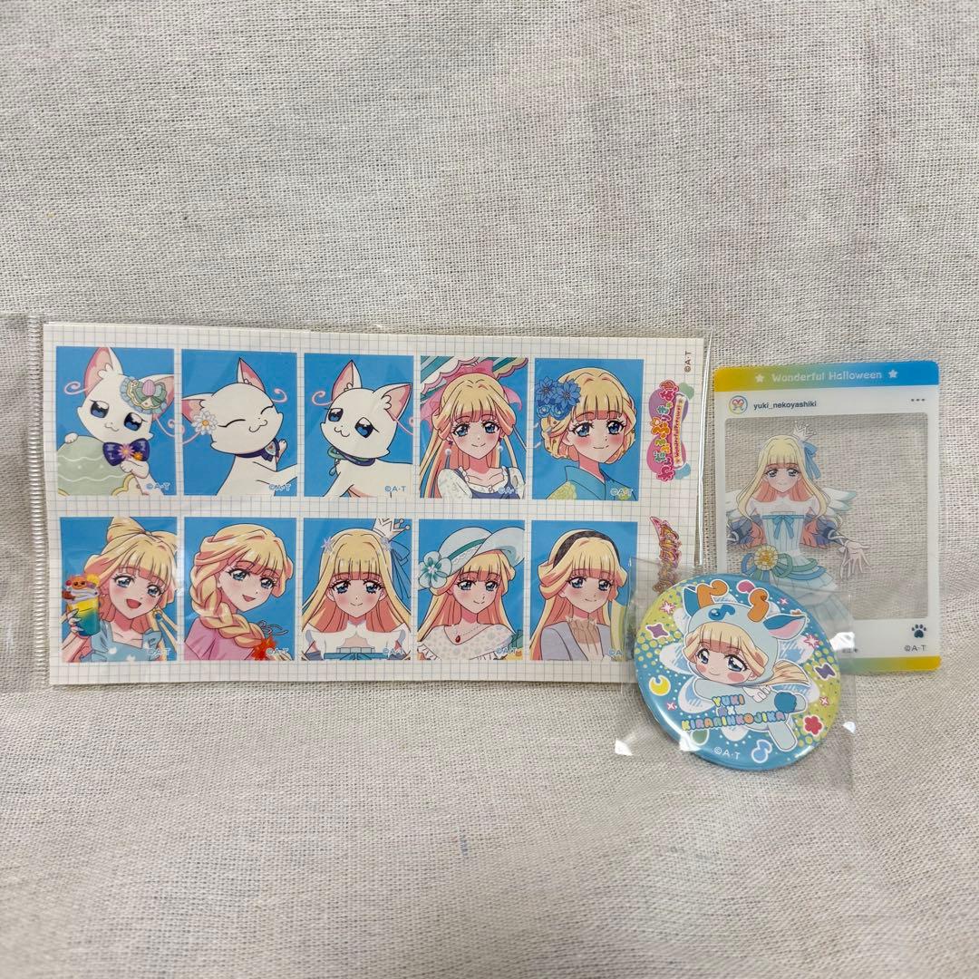 わんだふるぷりきゅあ！ 猫屋敷ユキ 証明写真風ラベル トレカ 缶バッジ